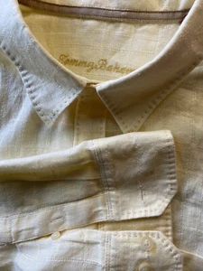 Men's Tommy Bahama Linen Yellow Long Sleeve Button Down Shirt- Size 2XL - Picture 1 of 5