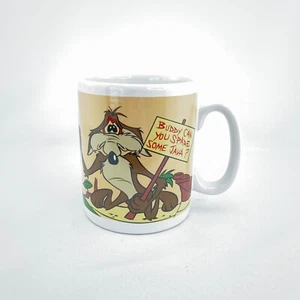 Wile E Coyote Warner Bros Coffee Mug 1996 Giant Jumbo 27 oz Will Work For Coffee - Picture 1 of 8