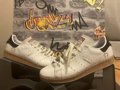 Scarpe da ginnastica donna Adidas Stan Smith marvel I AM GROUT pelle bianca uk8,5 rare🔥 - Immagine 1 di 4
