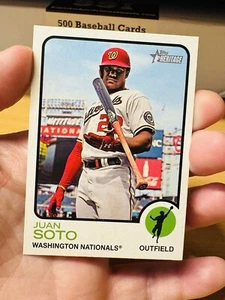 JUAN SOTO NATIONALS 2022 TOPPS HERITAGE IMAGE VARIATION SHORT PRINT #154 (1:64) - Picture 1 of 2