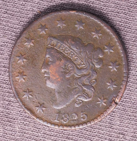 1825 Coronet Matron Head Large Cent 1c Cover