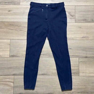 Horze Womens Active Full Seat Breeches With Silicone Grip Size 26 Navy Blue - Image 1 of 4