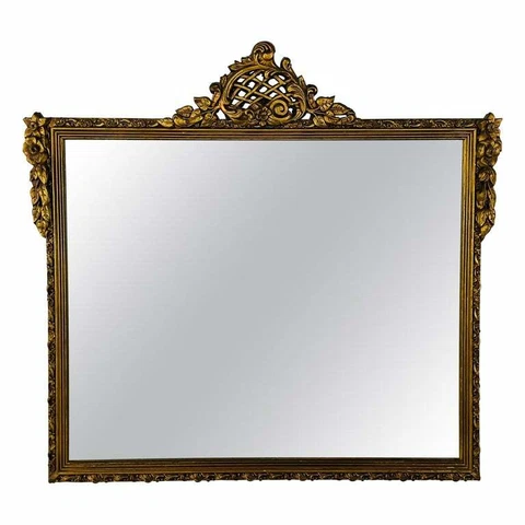 French Louis XVI Style Gilded Mirror Cover