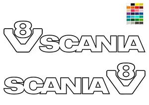 SCANIA XT X2 FENSTER VINYL AUFKLEBER SPEDITION INDIVIDUELL LKW 40 x 9 cm - Bild 1 von 2