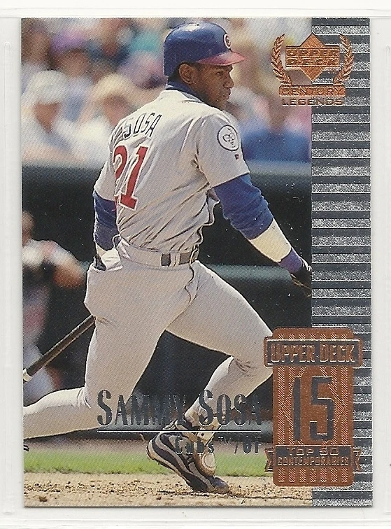 1999 Upper Deck Century Legends - #65 - Sammy Sosa - Chicago Cubs - Image 1 of 1