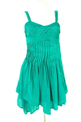 SILVIAN HEACH Damen Kleid Sommerkleid aus Baumwolle & Seide Gr. L Türkisblau - Bild 1 von 4