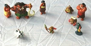 Disney Movie MOANA Set di 9 mini action figure in plastica rigida cake topper. - Foto 1 di 5