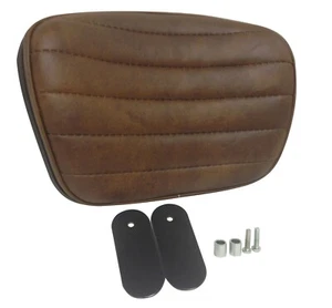 Harley-Davidson Motorcycle Shovelhead FL FLH Back Rest Sissy Bar Rest Pad Brown - Picture 1 of 1