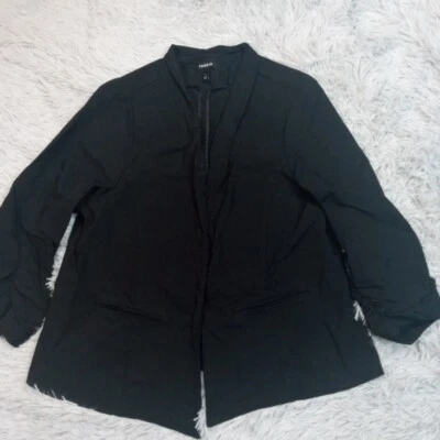 Chaqueta Torrid Mujer 2 Negro Blazer Bolsillos de Carrera Frente Abierto Cómoda Informal Foto 1 de 4