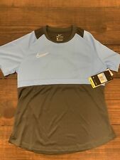 Nike Academy Pro Soccer Top Women's Medium Football Shirt Blue Anthracite