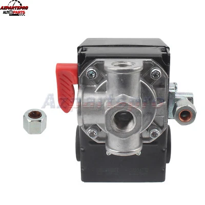AZPARTSPRO D26612 Air Compressor Pressure Switch for Porter Cable 150/120 PSI 4 Port 120V
