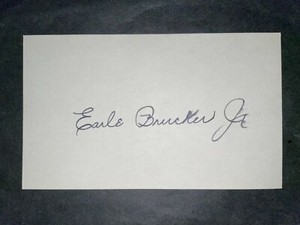 1948 A's: Earle Brucker, SIGNED 3x5 (JS), D.2009