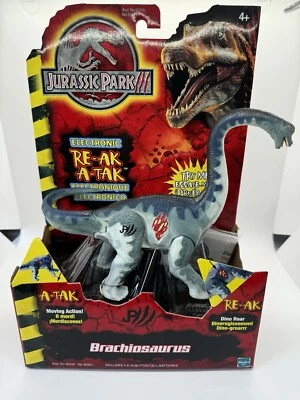 2001 Hasbro Jurassic Park Brachiosaurus Electronic Re-Ak A-Tak Figure NIB RARE - Image 1 of 4