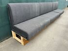 Grey Banquette Booth Bench Seating - With Frame (Restaurant / Cafe) - 3685Mm