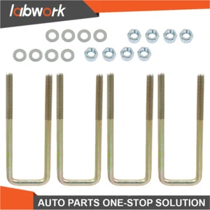 Labwork Square U-Bolts 2.5" Wide Leaf Springs 8.75" Long For GMC Sierra 88-19 - Picture 1 of 10