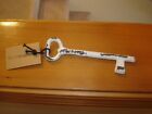 CREATIVE CO-OP CAST IRON KEY DECORATIVE WHITE 5 1/2 IN LONG