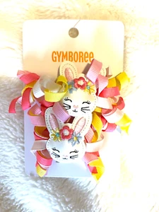 GYMBOREE SPRING CELEBRATIONS BUNNY BARRETTES NWT - Picture 1 of 2