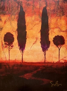 Simon Bull TOSCANA III Hand Signed Limited Edition Art Giclee on Canvas - Picture 1 of 5