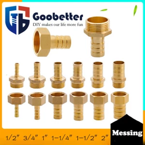 BSP Taper Thread Schlauch Ende Anschluss-Messing Verschraubung Luft, Wasser & Öl - Picture 1 of 39