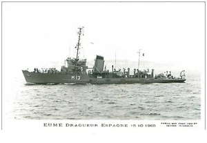 BARCO ESPAÑA GUERRA CP FOTO DE MARIUS N°16922 EUME DRAGADOR 15 10 1965 - Imagen 1 de 2