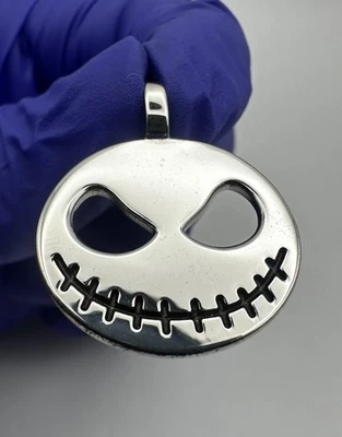 Antiguo colgante Jack Skellington de plata de ley 925 personalizado impreso en 3D | W015 Foto 1 de 4