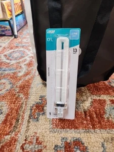 Feit Electric 13W Equiv. Twin Tube 2-Pin GX23 Base Light Bulb Neutral White - Picture 1 of 5