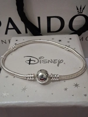 PULSERA DISNEY PANDORA AUTÉNTICA NUEVA PLATA ESTERLINA CRISTAL DETALLES 7,5 Foto 1 de 4