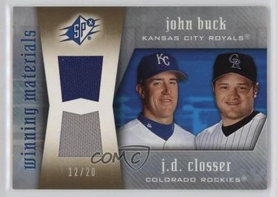 2005 SP Collection SPx Winning Materials Dual /20 John Buck JD Closser #WM-JJ - Image 1 of 2
