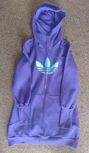 ADIDAS Originals Womens Graphic Hoodie Dress UK 16 Purple Great Condition - Picture 1 of 7
