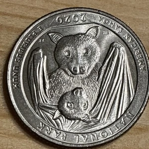 2020 D American Samoa Fruit Bat U.S. Mint Quarter - Picture 1 of 5