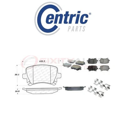 Centric Posi Quiet Ceramic Brake Pads w Shims for 2007-2015 Audi TT Quattro lu Foto 1 de 4
