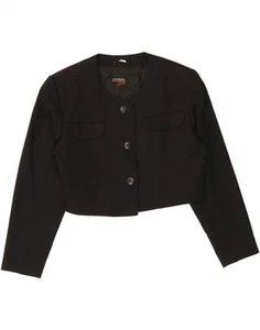 SCHNEIDER Womens 3 Button Bolero Jacket IT 44 Medium Black Polyester BR10 - Picture 1 of 3