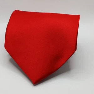 Romario Manzini 100% Silk Necktie Red  - Picture 1 of 6