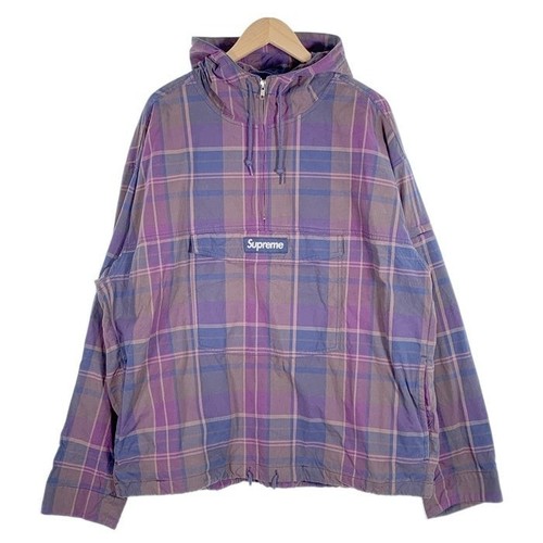 Giacca utility Supreme 24ss Utility Anorak a quadri check viola taglia XL usata