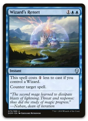 Wizard's Retort #75 (NM) Dominaria DOM Magic MTG - Image 1 of 2