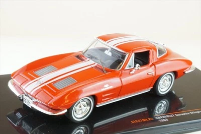 Ixo 1/43 Chevrolet Corvette Sting Ray 1963 rosso bianco pressofuso CLC479N - Immagine 1 di 2