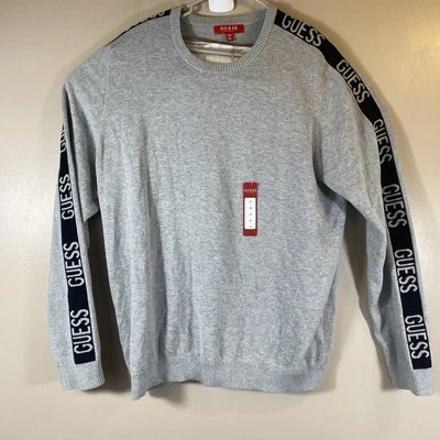 Guess Los Angeles Sweatshirt Mens 2XL Gray with Logo Sleeves Pullover NWT - Image 1 of 4