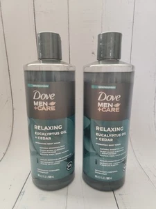 (Pack de 2) Dove Men + Aceite de eucalipto relajante para el cuidado + Jabón corporal de cedro, 18 oz - Imagen 1 de 2