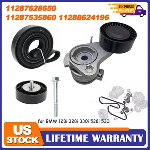 Serpentine Drive Belt Tensioner Kit For BMW 128i 325i 325xi 328i 328xi X3 N52 - Picture 1 of 12