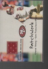 STEVE YOUNG 2001 FLEER SHOWCASE PATCHWORK JERSEY CARD 