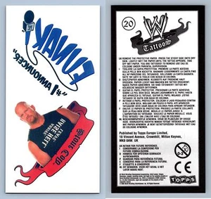 WWE Tattoos #20 Topps 2008 Tattoo / Transfer - Picture 1 of 1