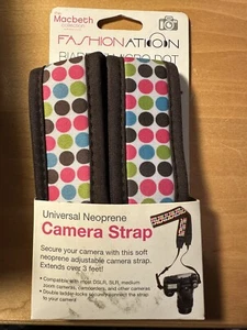 CAMERA STRAP - Micro Dots Universal The MacBeth Collection Biarritz Neoprene NEW - Picture 1 of 3