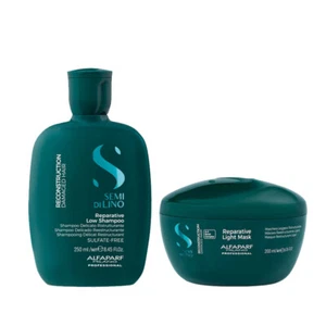 ALFAPARF MILANO Kit Semi Di Lino Reparative Shampoo 250ml + Mask 200ml - Imagen 1 de 1