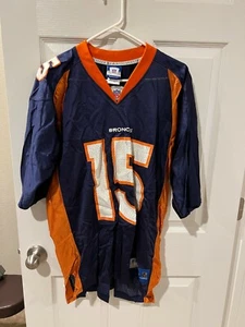 Denver Broncos Jersey by Reebok - 15 Marshall - Men's Large - Signed in Sharpie - Picture 1 of 4