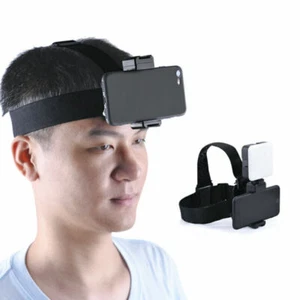 Für Sportkamera Handy Halter ABS Kopf Band Gürtel Stirnband mit Clip Halterung N - Bild 1 von 11