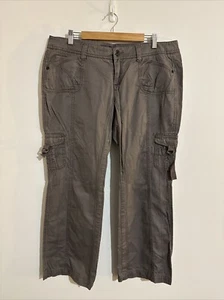 Esprit Size 16 Ladies Cargo Pants Brown 100% Cotton Buttons Zip Pockets CA94107 - Picture 1 of 15