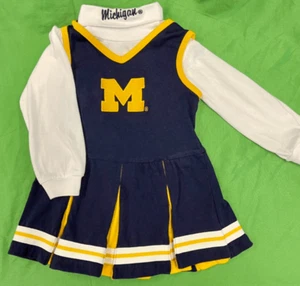 NCAA Michigan Wolverines Cheerleader 2 pc Dress Set 3T - Picture 1 of 3