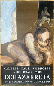ALFREDO ECHAZARRETA ORIGINAL AUSSTELLUNG KUNST POSTER GALERIE PAUL AMBROISE 1979 - Bild 1 von 19