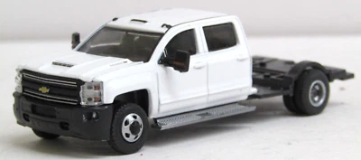 Greenlight белый Chevy Silverado 3500 кабина экипажа двойное шасси 1/64 без коробки\/\/ - Изображение 1 из 4
