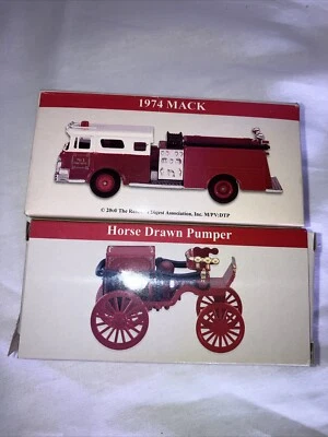 Par de camiones de bomberos fundido a presión Digest 1919 PIRSCH & Horse Pumper Drawn Lectores Nuevo Foto 1 de 4